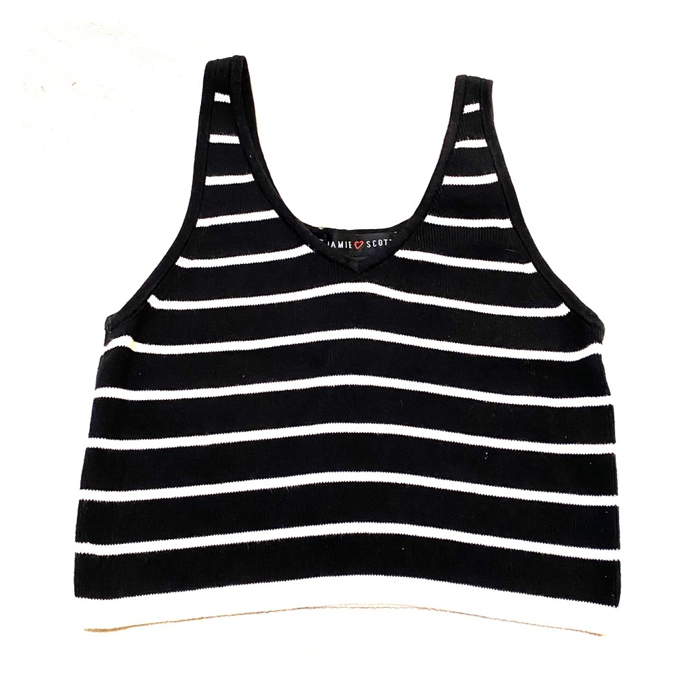 Vintage JAMIE SCOTT knit crop top striped Large